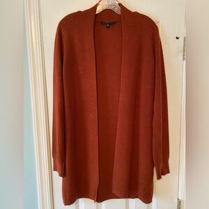 Women's Cinnamon Waffle Knit Open Front Sweater
